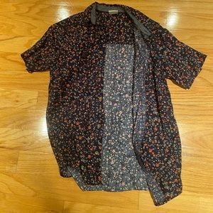Dravus floral print short sleeve button down shirt